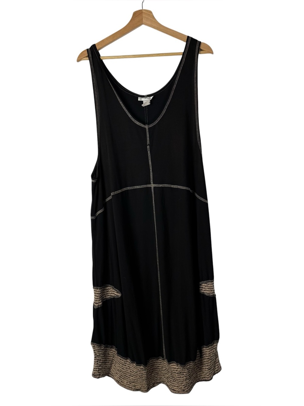 Vintage Sophia NYC Y2K Black & Brown Tunic Tank Top M